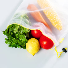 Load image into Gallery viewer, ecowaare zero waste produce mesh bags, set of 15, see through white